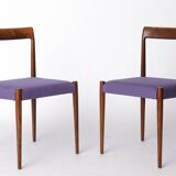 Lot de 6 chaises de salle à manger vintage en palissandre par Lübke, Allemagne, années 1970