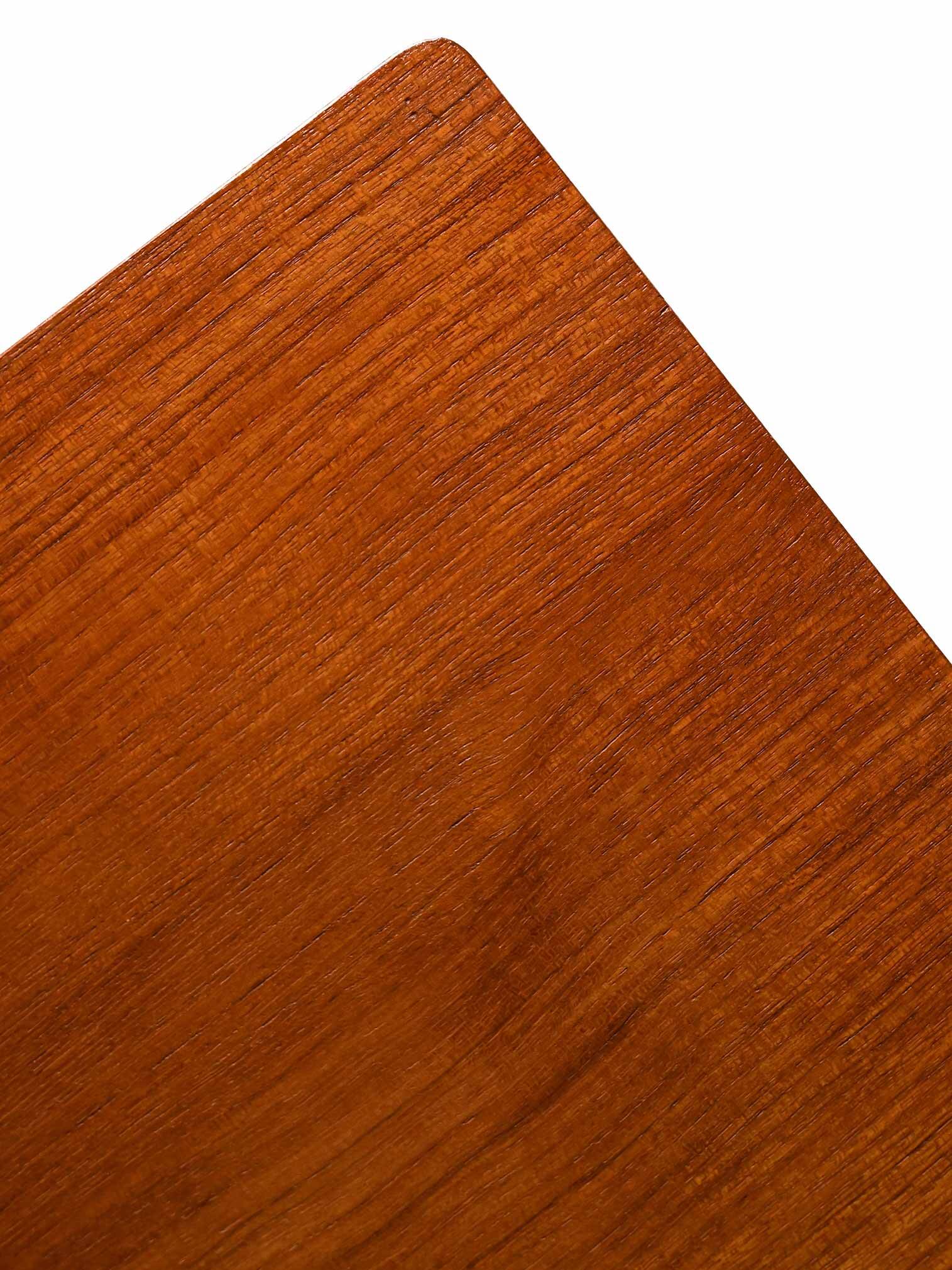 Pair of wooden and metal side tables