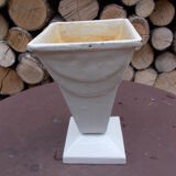 White cast iron vase