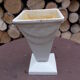 White cast iron vase