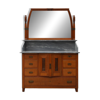 Commode ou buffet Art Nouveau en miroir par Geo Verbanck, Belgique
