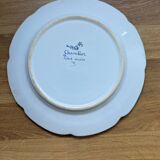 Pair of vintage Charolles plates hand-painted – Botanical decor