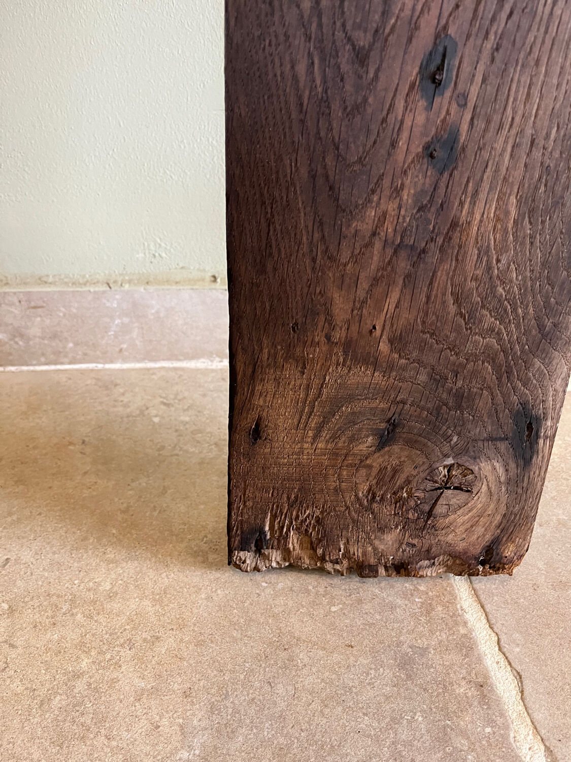 Antique wooden fireplace mantel