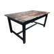Patinated oak farm table