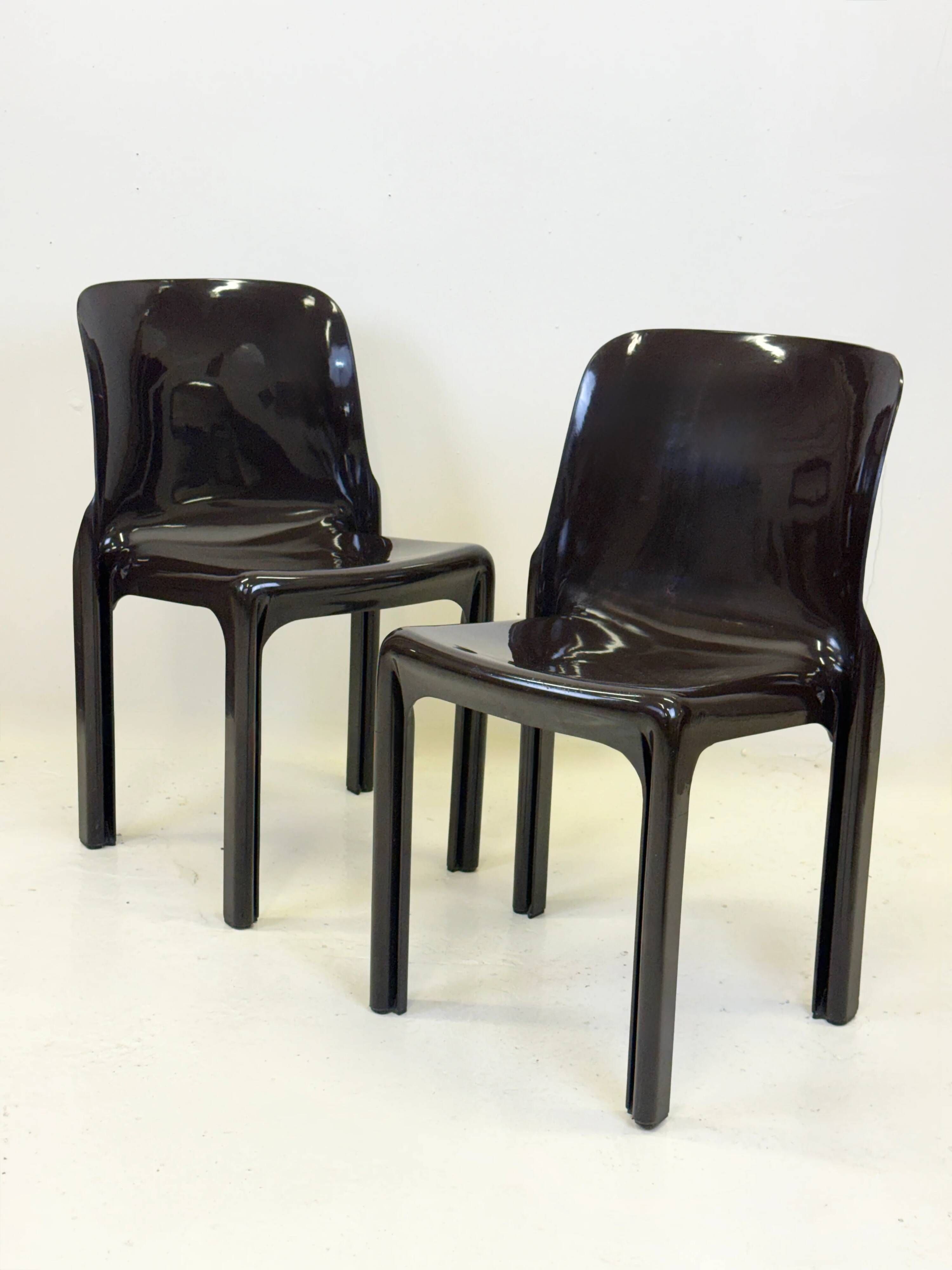 Pair of "Selene" chairs by Vico Magistretti for Artemide, Italy, 1970s