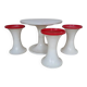 Midcentury Set of Three Tulip Stools and Coffee Table, Space Age, Germany, 1970s