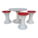 Midcentury Set of Three Tulip Stools and Coffee Table, Space Age, Germany, 1970s