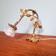 Gilt bronze table lamp, floral decoration, 1910s-20s