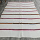 6x8 pinstriped turkish rug, 184x253cm