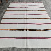 6x8 pinstriped turkish rug, 184x253cm