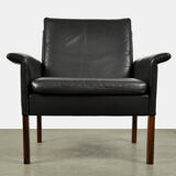 Leather armchair by hans olsen, denmark 1960s