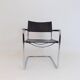 Set of 6 leather cantilever chairs