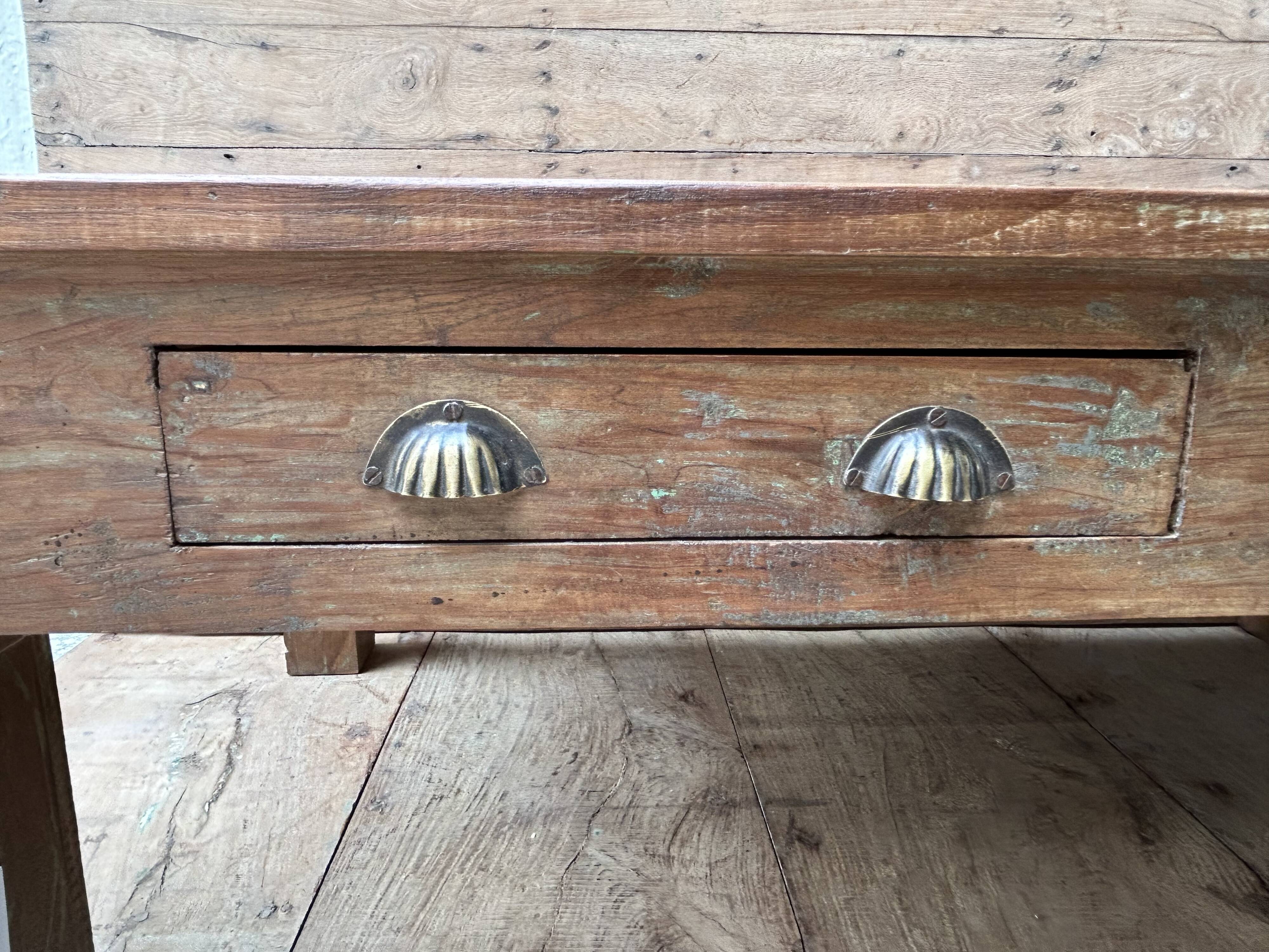 Burmese teak coffee table