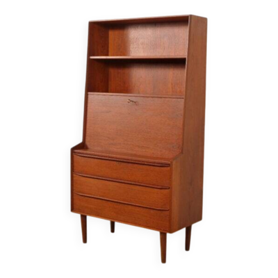Bibliothèque danoise vintage   Secrétaire   Teck   Années 1960