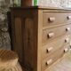 Meuble de métier, commode en chêne massif