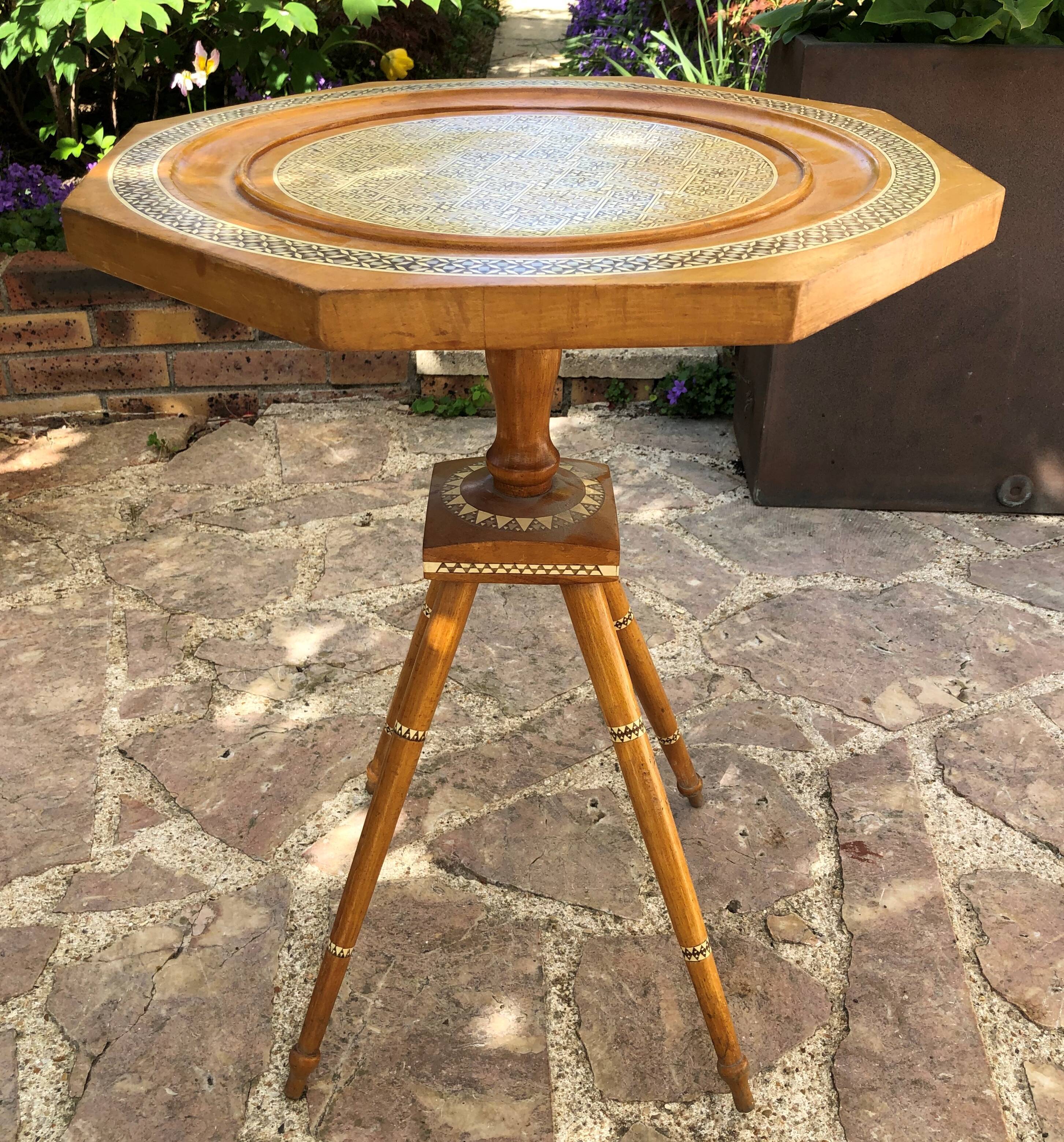 Side table - oriental pedestal table