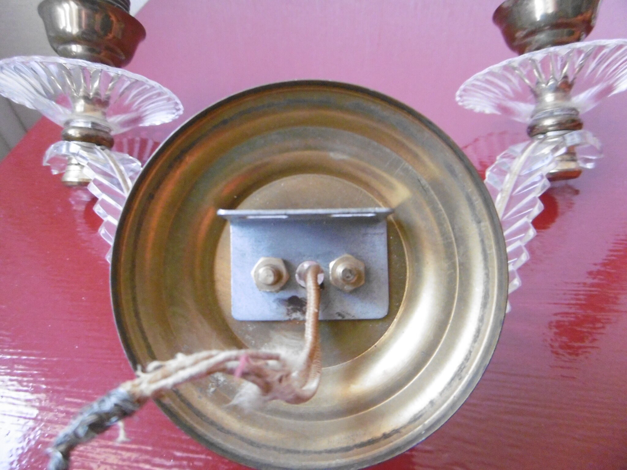 Wall light double branch vintage 1960