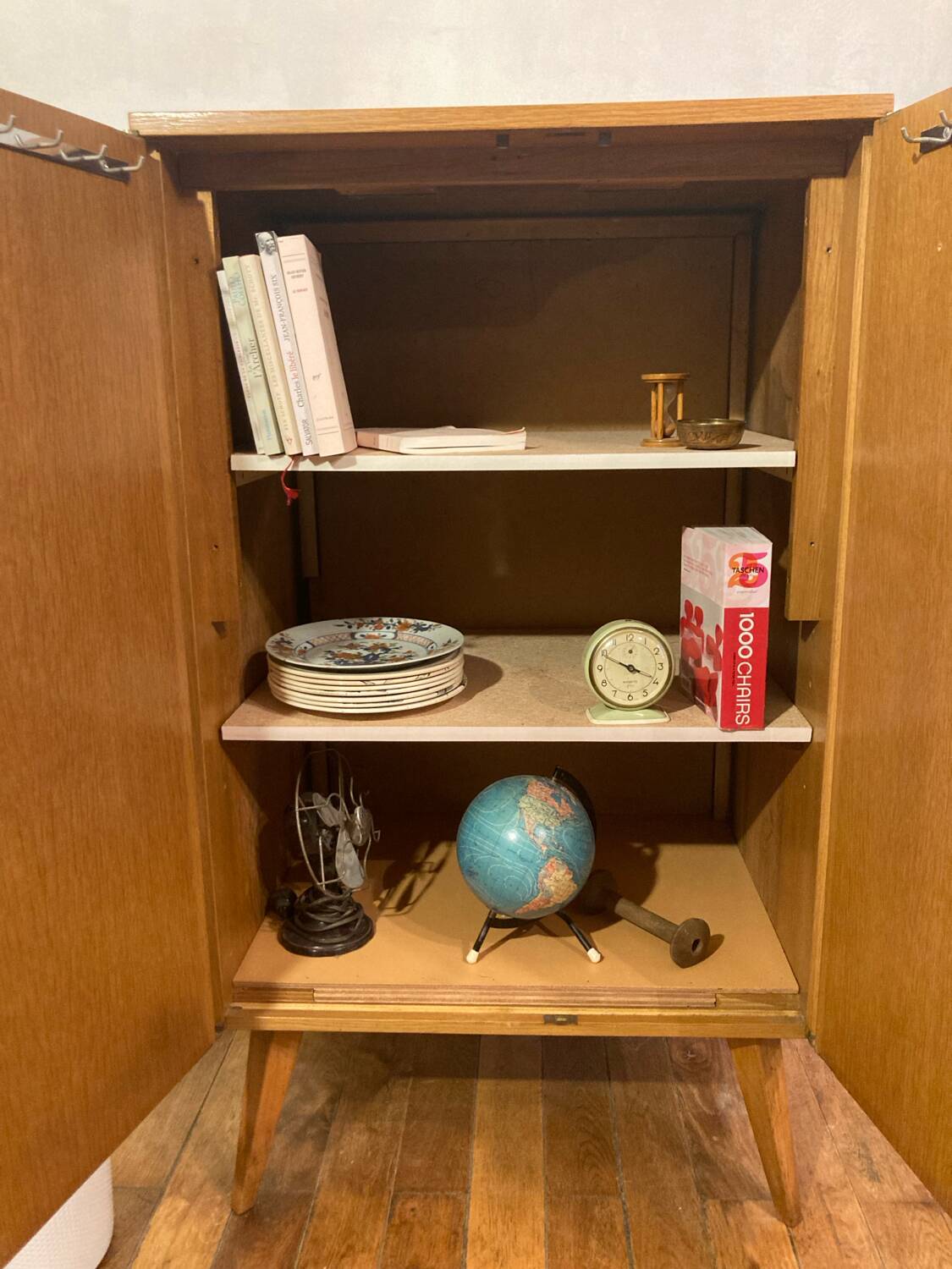 Vintage wardrobe with compass feet