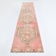 3x14 Runner Faded Pink Vinage Wool Runner Rug, 84x410