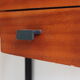 60s modernist style desk in black and mahogany laqué wood
