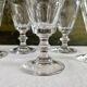 6 antique aperitif wine glasses in crystal "Caton" Saint Louis