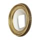 Large Round Wooden Butler Mirror Convex Mirror Witch's Eye Gold