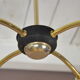 Golden vintage lustre - black metal 1960