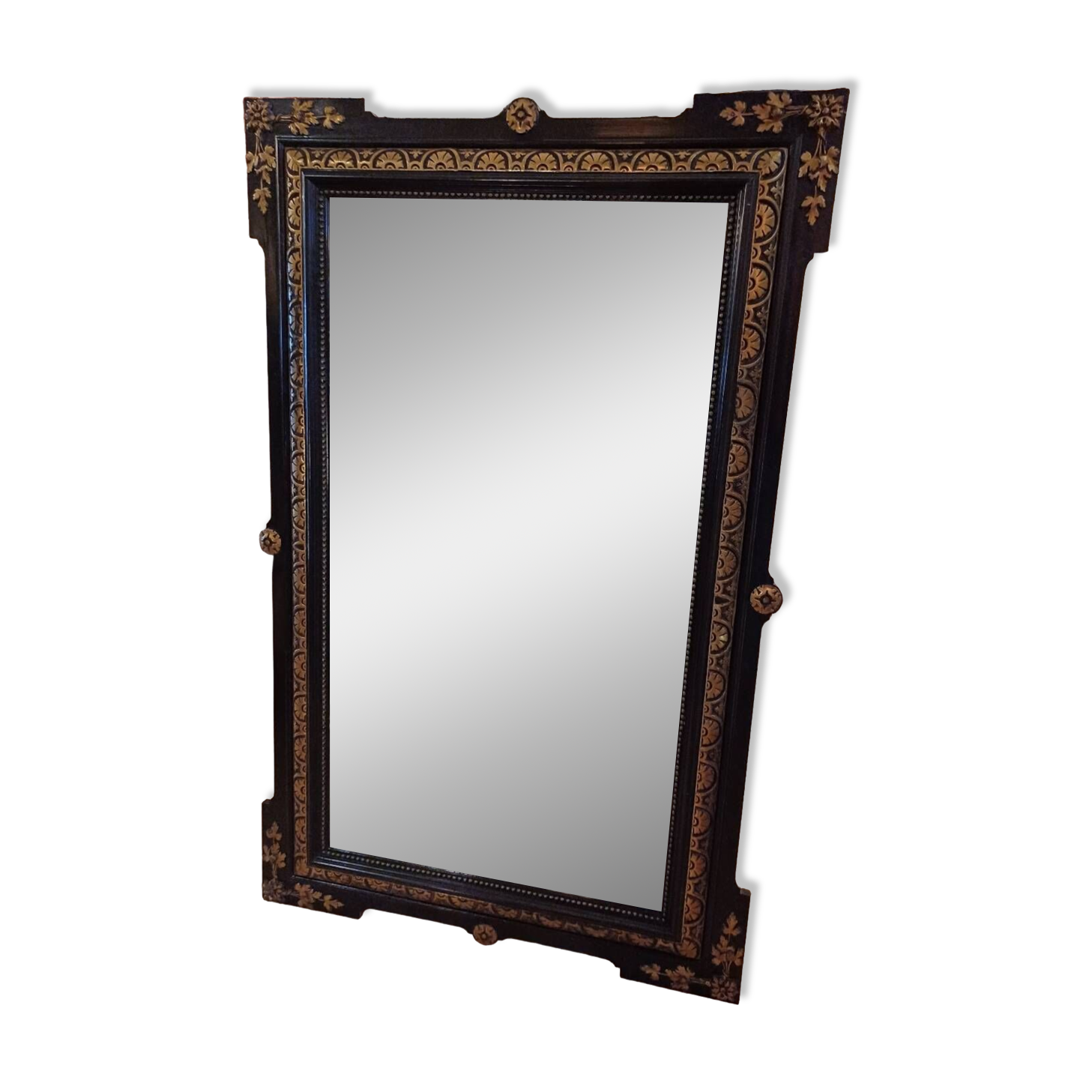 Large mirror from the Napoleon 3rd period, 19th century. 1.51 m/ 96 cm