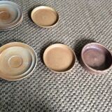Set of 9 stoneware plates