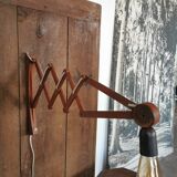 Danish teak scissor wall light circa 1960