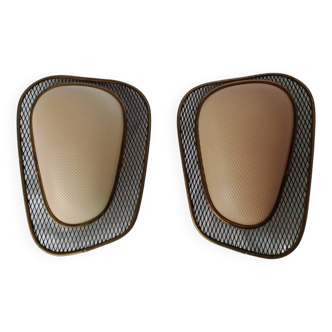 50s wall lights in expanded metal