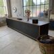Two-sided counter sliding doors oak XXL 4m enfilade