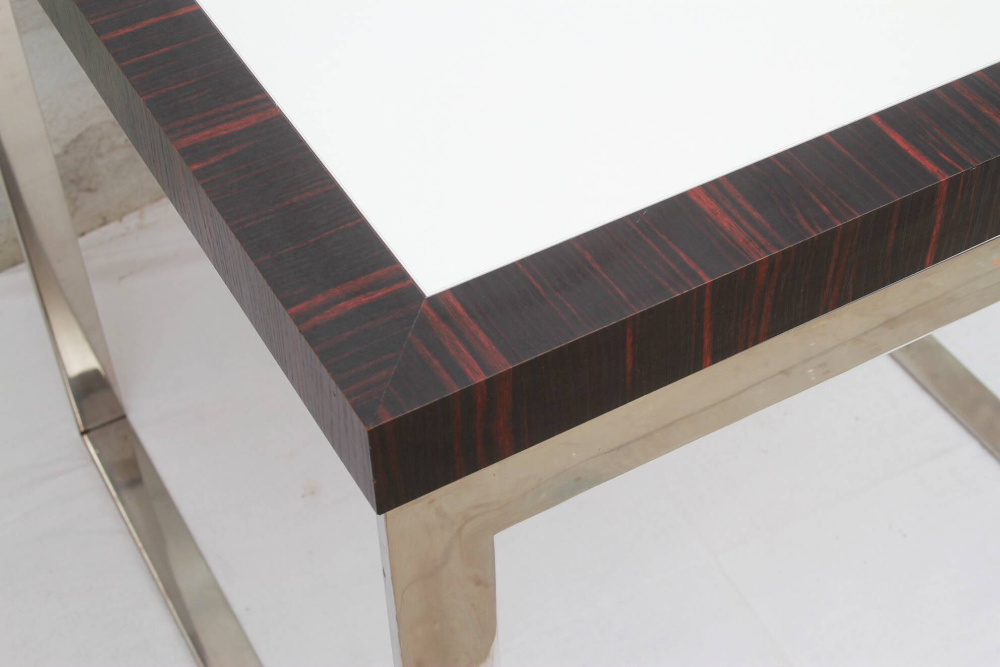 Design Cube Table in Chrom Rosewood 81cm