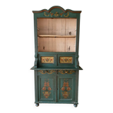 Antique polychrome Alsatian kitchen cupboard