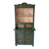Meuble de cuisine armoire Alsacienne ancien polychrome