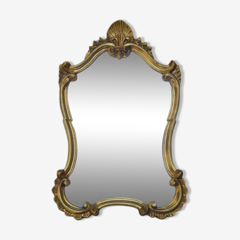 Rococo mirror in gilded wood 72x45cm