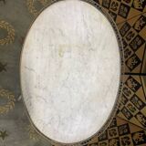 Louis XVI style pedestal table marble