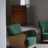Pair of Art Deco lounge chairs, made by a Danish cabinetmaker, 1940s.