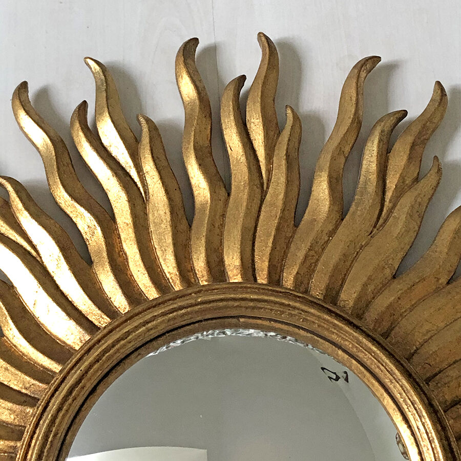 Vintage convex sun mirror 70