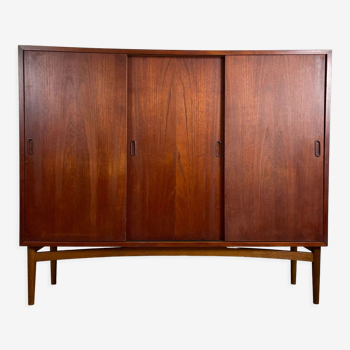 Enfilade vintage Scandinavian teak "highboard" sideboard, 60s