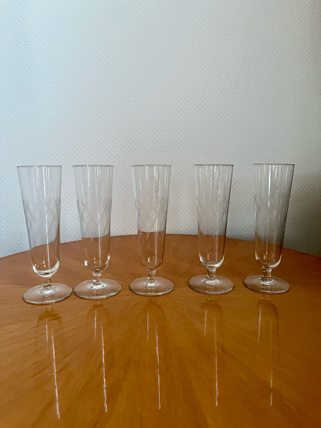 Vintage champagne flutes 1960