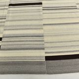 10x13 Kilim Gray, Beige, Black Modern Turkish Kilim Rug, 294x384Cm