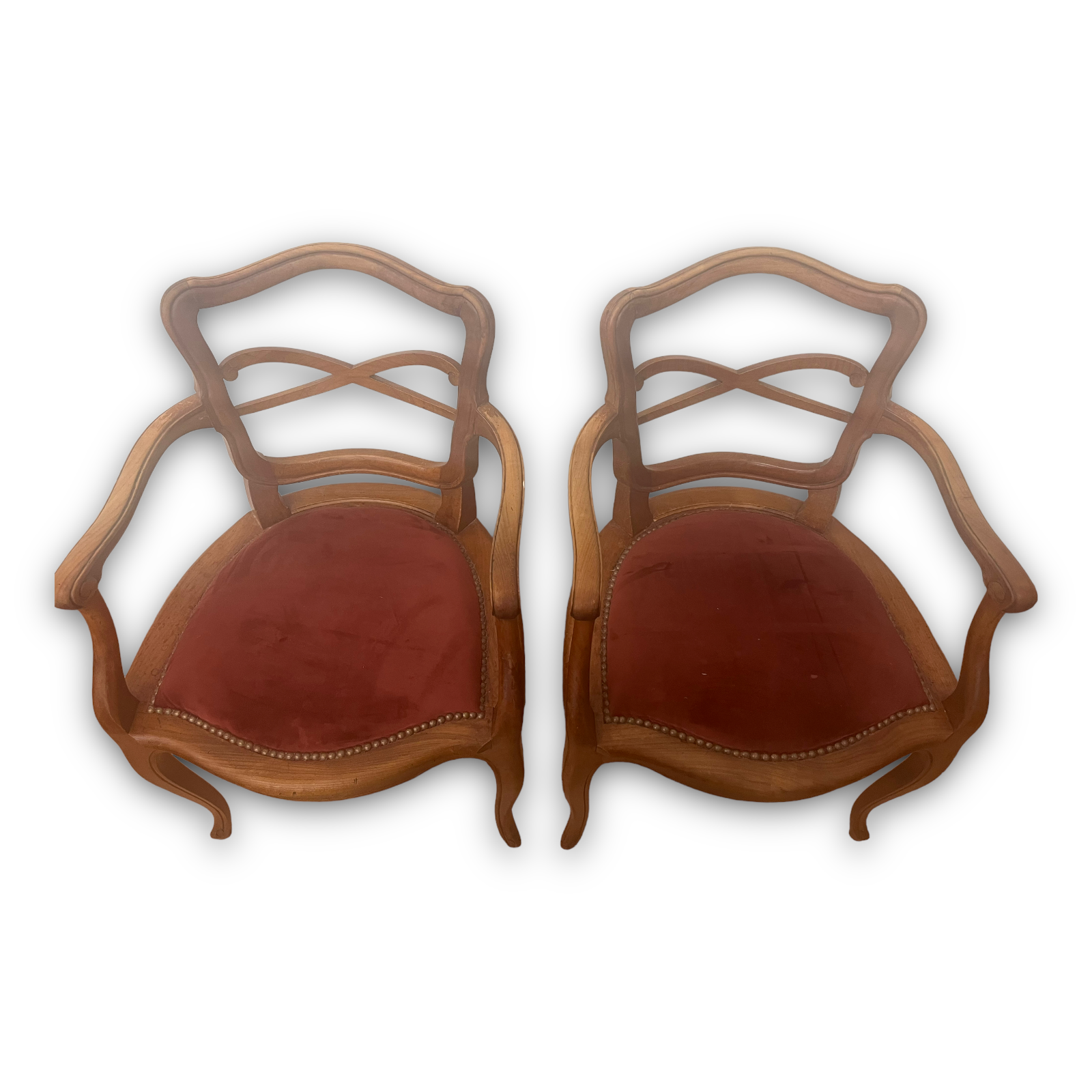Two Louis XV style armchairs