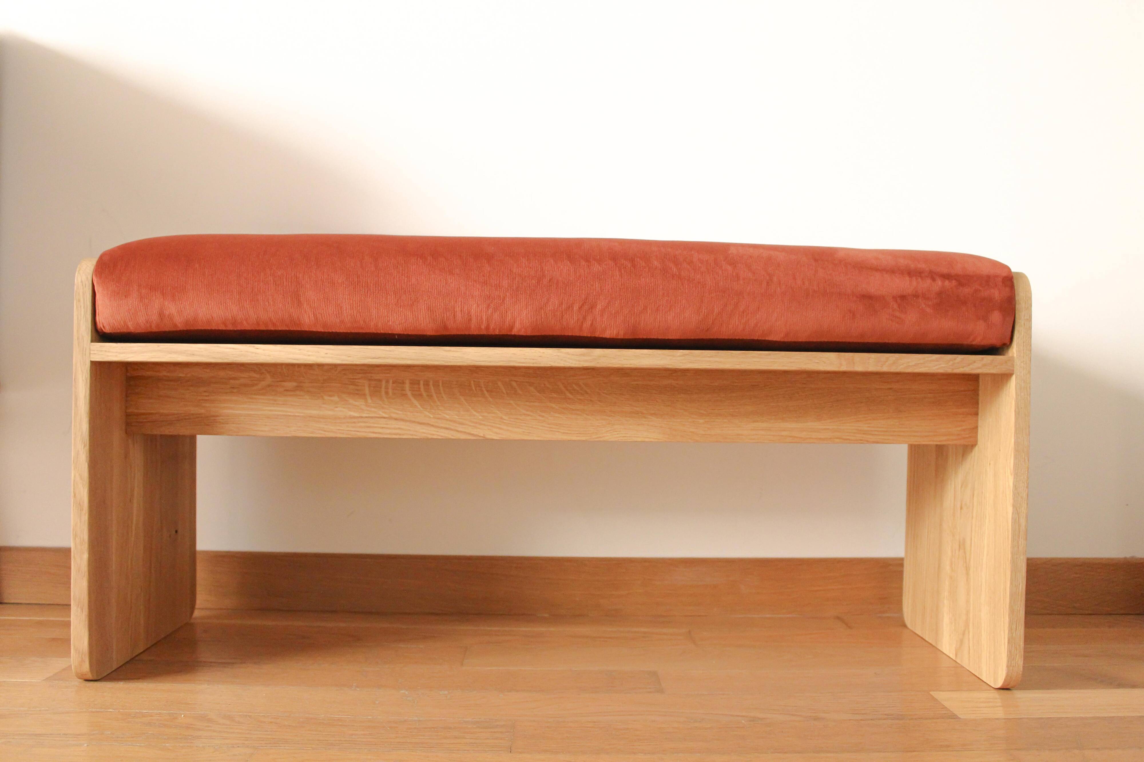 Solid oak bench