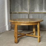 Brutalist oak dining table 1960's