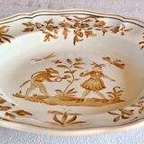 6 assiettes creuses Longchamp décor Moustier Olérys