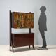 Vintage mahogany bar cabinet from the 1960s.