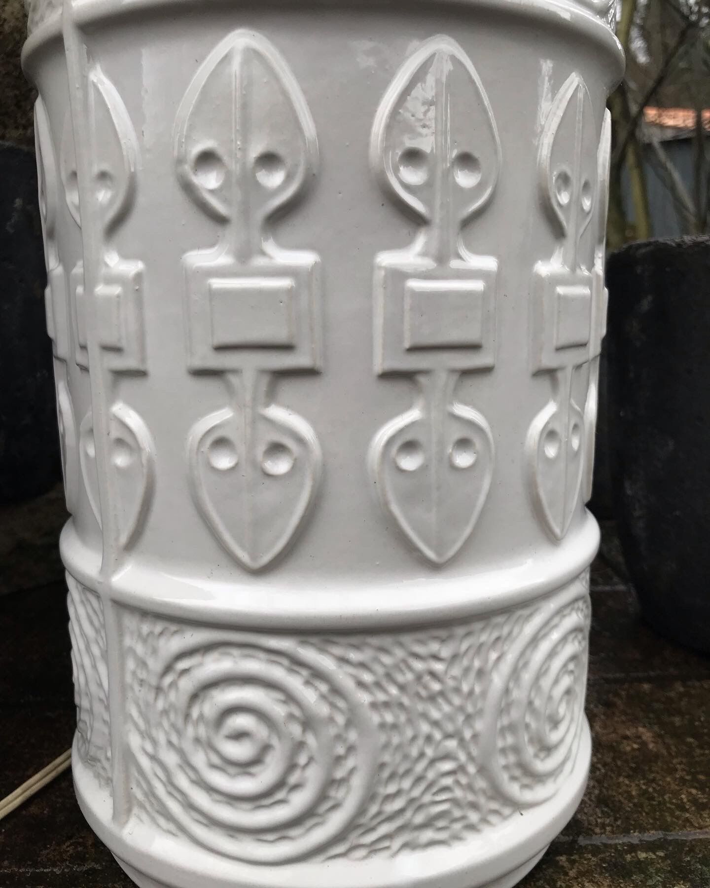 Vintage ceramic lamp stand