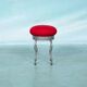Vintage 90s Ikea zigzag space age stool