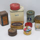 Set of eighty-two metal food boxes 1940'